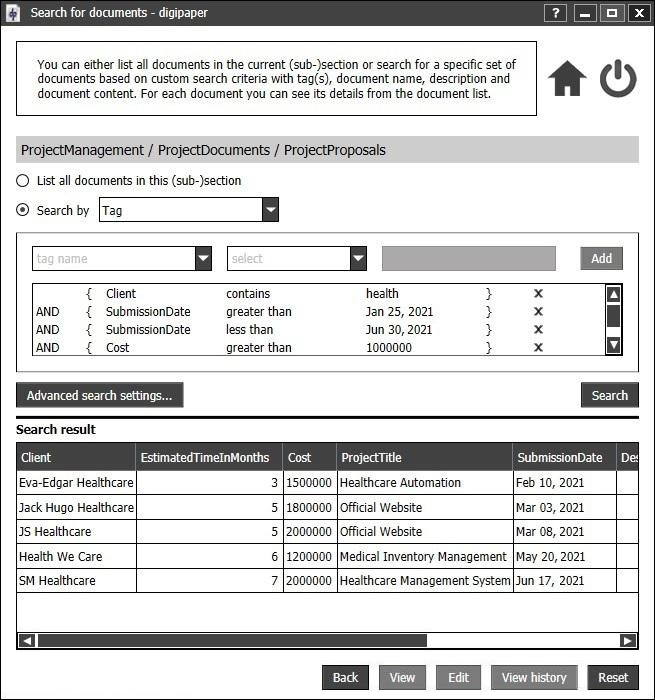 Search for Documents